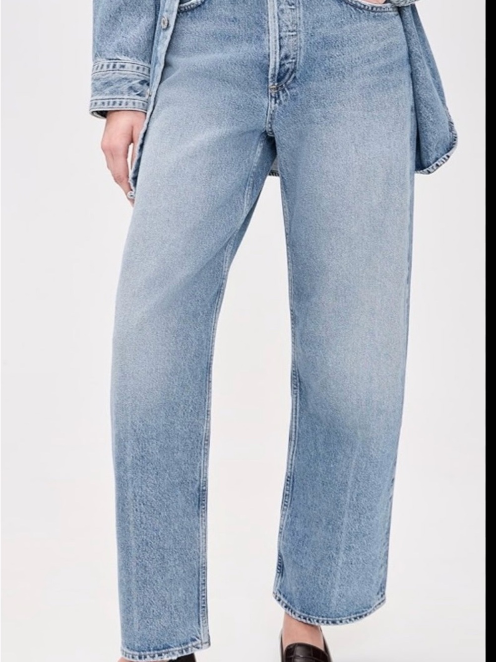Agolde Classic 90s‎ crop 100 % organic cotton Light Wash Straight-Leg Jeans